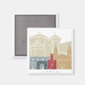 Aosta skyline poster magneet (Voorkant / Achterkant)
