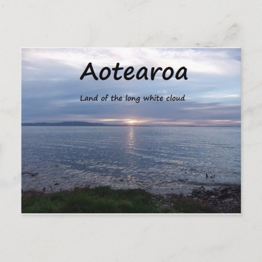 Aotearoa Land van de Long White Cloud Briefkaart (Voorkant)