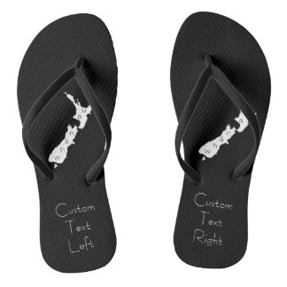 Aotearoa New Zealand Jandals, Kiwi & Whānau Māori Teenslippers