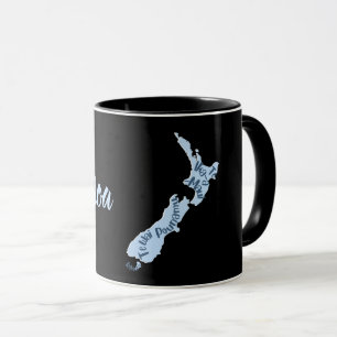 Aotearoa New Zealand Map, NZ Māori Language Mok