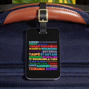 Aotearoa New Zealand Towns & Cities in Māori Bagagelabel
