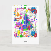 Août 18 Anniversaire Carte de voeux pliée (Dos)