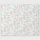 Août, 2 Anniversaire Papier Cadeau (Plat)