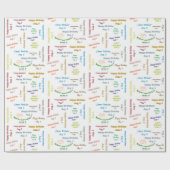 Août, 5 Anniversaire Papier Cadeau (Plat)