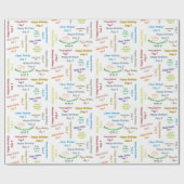 Août, 8 Anniversaire Papier Cadeau (Plat)