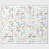 Août, 9 Anniversaire Papier Cadeau (Plat)