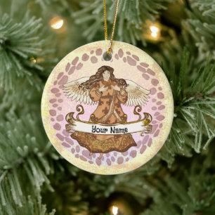 Août Anniversaire Ange Ornement