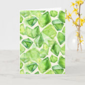 Août Birthstone Peridot Carte d'anniversaire (Fleur jaune)