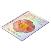 Août Carnet de spirale à fleur de coquelicot (Côté gauche)