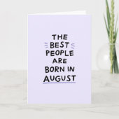 Août Carte d'anniversaire (Devant)