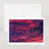 août carte postale rouge (Devant / Derrière)