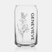 Août Fleur de naissance Gladiolus avec nom personn (Recto)