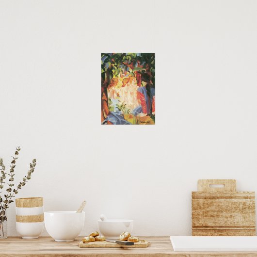 Août Macke 1913 Poster des filles de bain (Cuisine)