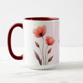 Août Mois de naissance Fleur Personnalisé Café Mug (Gauche)