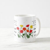 Août Mug Fleur de naissance avec sens Fleur (Devant droit)