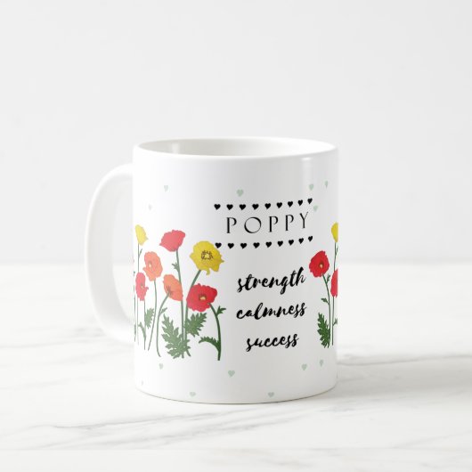 Août Mug Fleur de naissance avec sens Fleur (Devant gauche)
