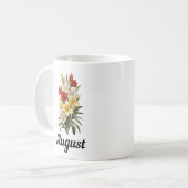 Août Mug Fleur de naissance, Mug Fleur d'anniversa (Devant gauche)