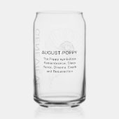 Août Populaire Fleur de naissance avec nom personn (Verso)