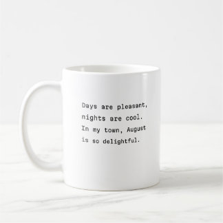 août tasse de café typographie poésie cool nuits
