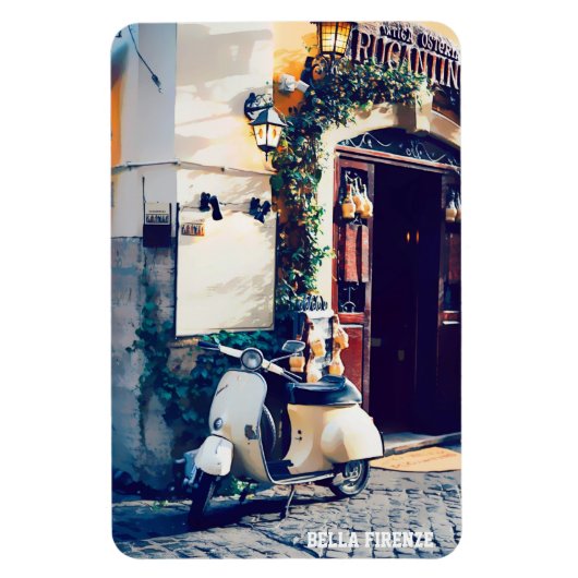 * AP12 Italia Scooter Florence Italy Cobblestone Magneet (Verticaal)