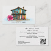 *~* AP13 5 Whimsical Zee Beach Kustsurfplank Visitekaartje (Voorkant / Achterkant)