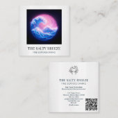 *~* AP13 Beach Vakantiehuis Manager WAVE 91 Vierkante Visitekaartje (Voorkant / Achterkant)