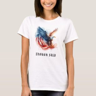 *~* AP16 Gedetailleerde Amerikaanse Vlag Kale EAGL T-shirt