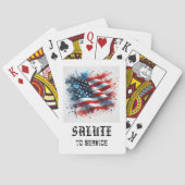 *** AP16 Red White Blue American Flag Play 2 Pokerkaarten (Achterkant)