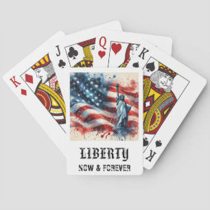 *** AP16 STANDBEELD VAN DE VRIJHEID Amerikaanse Vl Pokerkaarten
