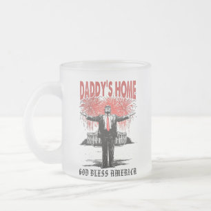 *~* AP16 Trump Papa is thuis MAGA Witte Huis Matglas Koffiemok
