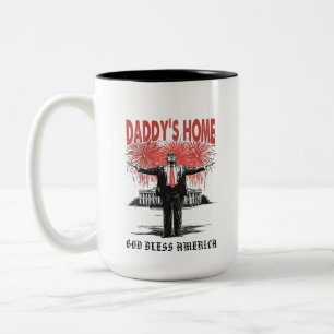 *~* AP16 - Trump Papa is thuis MAGA Witte Huis Tweekleurige Koffiemok