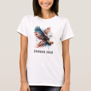 *~* AP16 USA Gedetailleerde Amerikaanse Vlag Kale T-shirt