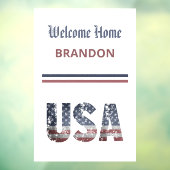 ** AP16 WELKOM THUIS Militaire Patriottische Ameri Raamsticker (Vel 3)