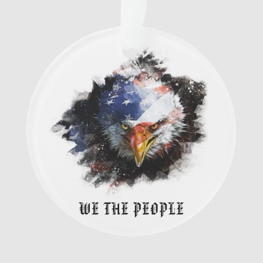 ** AP16 WIJ DE MENSEN Vlag USA Patriottische ADELA Ornament (voorkant)
