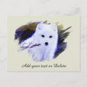 *~* AP18 Polar Twig Fox White Snow Fox Arctic Briefkaart (Voorkant)