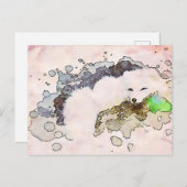 *~* AP18 Sneeuwwitpoolvos Wildlife Briefkaart (Voorkant / Achterkant)