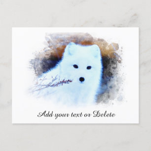 *~* AP18 Trwig Snow Fox White Fox Arctic Polar Briefkaart
