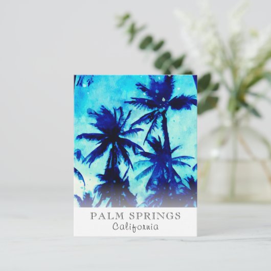 *~* AP25 Exotic Personalize Travel Palm Trees Briefkaart (Staand voorkant)