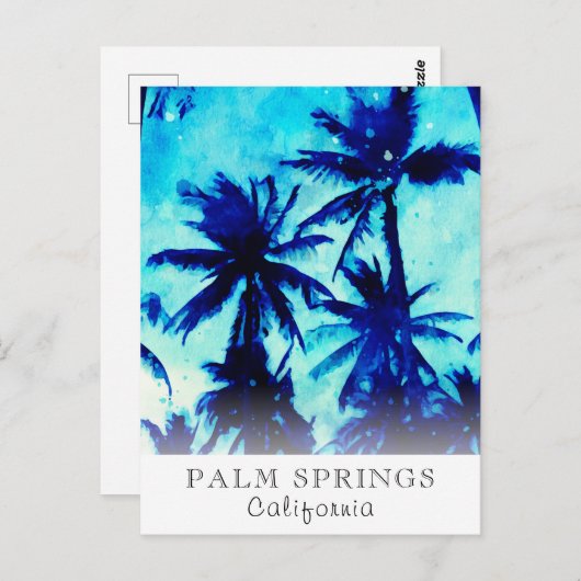*~* AP25 Exotic Personalize Travel Palm Trees Briefkaart (Voorkant / Achterkant)