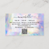 *~* AP26 OPAL de Rainbow QR van het Prisme. Crysta Visitekaartje (Achterkant)