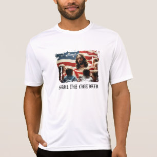 *~* AP27 Patriottische Christelijke Kinderen Vlag  T-shirt