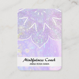 *~* AP2 Pastel Abstracte QR code Mandala Foil  Visitekaartje