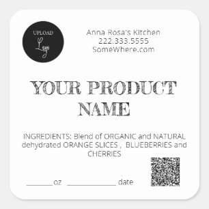 *~* AP30 DEHYDRATED CANNING FREEZE QR FOTO LOGO VIERKANTE STICKER