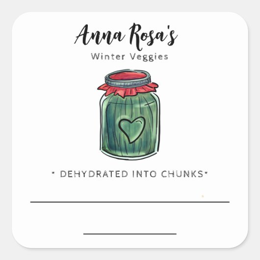 *~* AP30 Étiquette de bocal vierge émeraude déshyd (Devant)