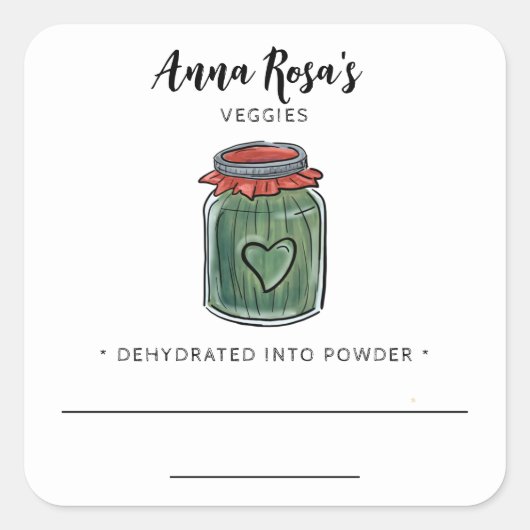 * AP30 Fruits déshydratés Noir Jar Étiquettes Vert (Devant)