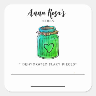 *~* AP30 Gedehydrateerd Herb Mint Blank Jar Label