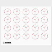 ** AP30 Kant Zelfgemaakt Roze Hart Generiek Ronde Sticker (Vel)