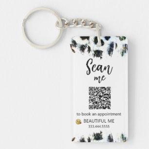 *~* AP36 QR Promo Beauty Leopard Acrylic Sleutelha Sleutelhanger