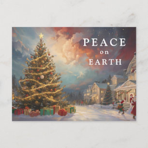 *~* AP44  Winterscène Kerstmis FOTO Feestdagenkaart