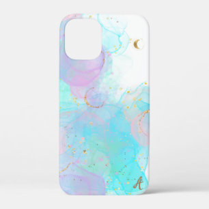 *~* AP46-inktpasta Gold Glitter Abstract iPhone 12 Mini Hoesje